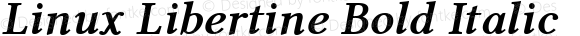 Linux Libertine Bold Italic