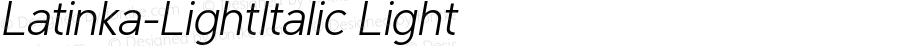 Latinka Light Italic