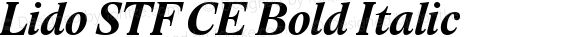 Lido STF CE Bold Italic