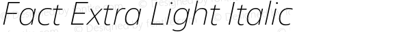 Fact Extra Light Italic