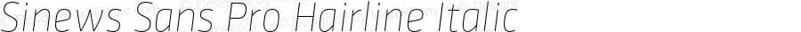 SinewsSansPro-HairlineItalic