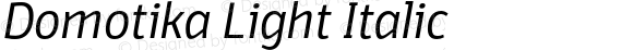 Domotika Light Italic