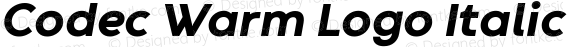 Codec Warm Logo Italic