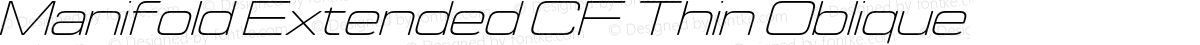 Manifold Extended CF Thin Oblique