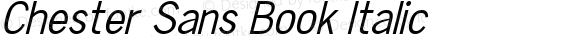 Chester Sans Book Italic