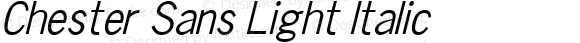 Chester Sans Light Italic