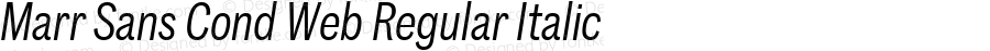 Marr Sans Cond Web Regular Italic