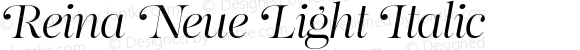 Reina Neue Light Italic