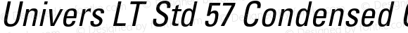 Univers LT Std 57 Condensed Oblique