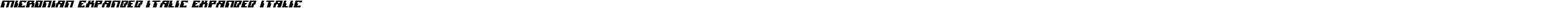 Micronian Expanded Italic Expanded Italic