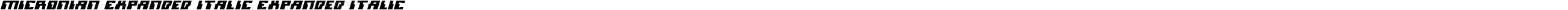 Micronian Expanded Italic Expanded Italic