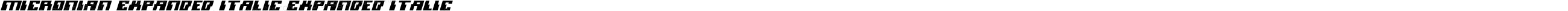 Micronian Expanded Italic Expanded Italic