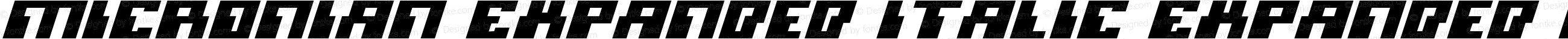 Micronian Expanded Italic Expanded Italic