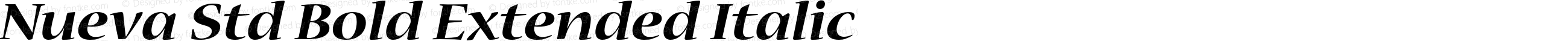 Nueva Std Bold Extended Italic
