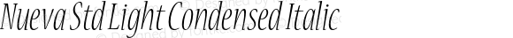 Nueva Std Light Condensed Italic