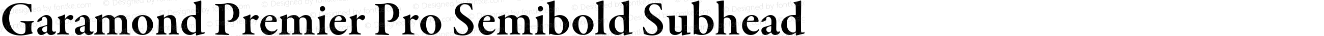 Garamond Premier Pro Semibold Subhead