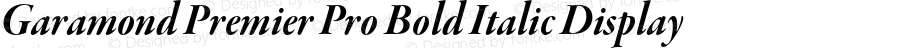 Garamond Premier Pro Bold Italic Display