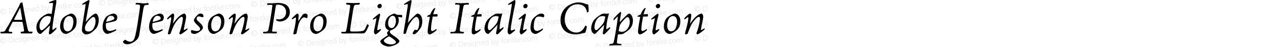 Adobe Jenson Pro Light Italic Caption