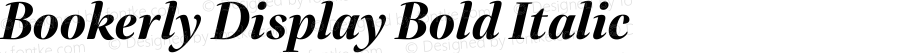 Bookerly Display Bold Italic