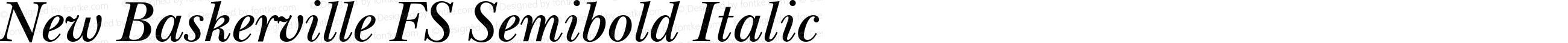 New Baskerville FS Semibold Italic