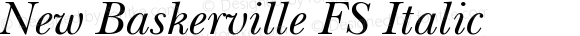 New Baskerville FS Italic