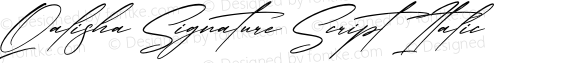 Qalisha Signature Script Italic