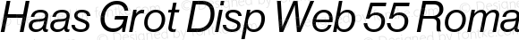 Haas Grot Disp Web 55 Roman Italic