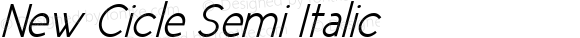 New Cicle Semi Italic