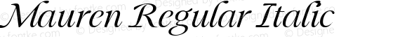 Mauren Regular Italic