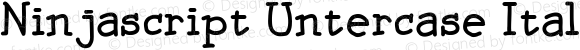 Ninjascript Untercase Italic