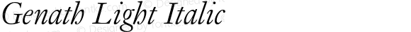 Genath Light Italic