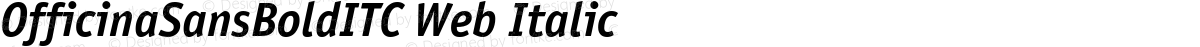 OfficinaSansBoldITC Web Italic