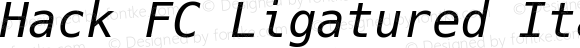 Hack FC Ligatured Italic