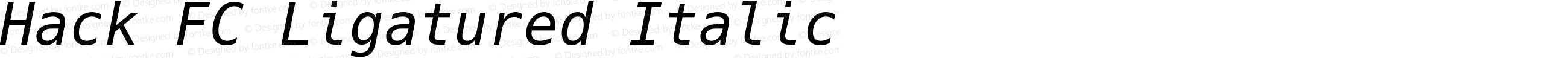 Hack FC Ligatured Italic