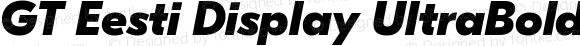 GT Eesti Display UltraBold Italic