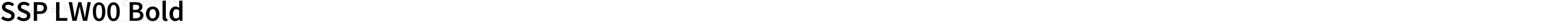 SSP LW00 Bold