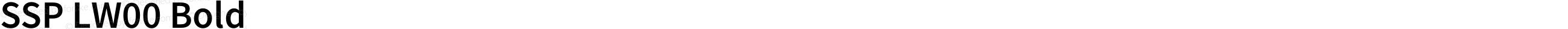SSP LW00 Bold