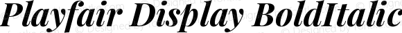 Playfair Display Bold Italic