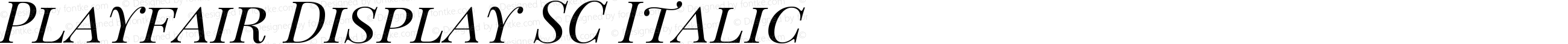 Playfair Display SC Italic