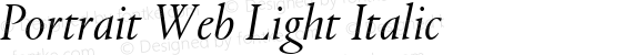 Portrait Web Light Italic