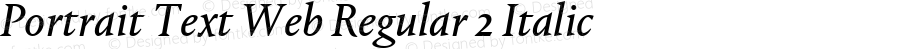 Portrait Text Web Regular 2 Italic