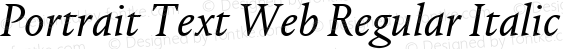 Portrait Text Web Regular Italic