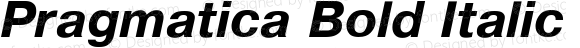 Pragmatica Bold Italic