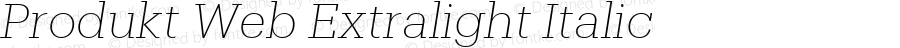 Produkt Web Extralight Italic