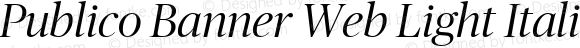 Publico Banner Web Light Italic