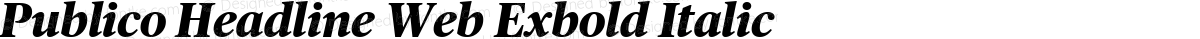 Publico Headline Web Exbold Italic