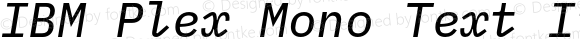 IBM Plex Mono Text Italic