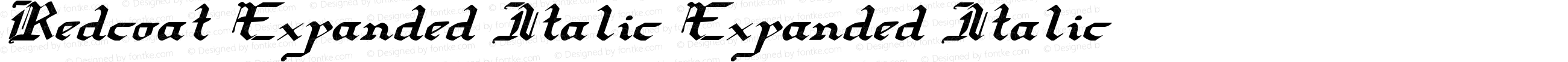 Redcoat Expanded Italic Expanded Italic