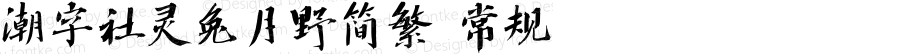 潮字社灵兔月野简繁 常规 Version 1.0  www.reeji.com  锐字潮牌字库 上海锐线创意设计有限公司拥有版权
