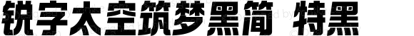 锐字太空筑梦黑简 特黑